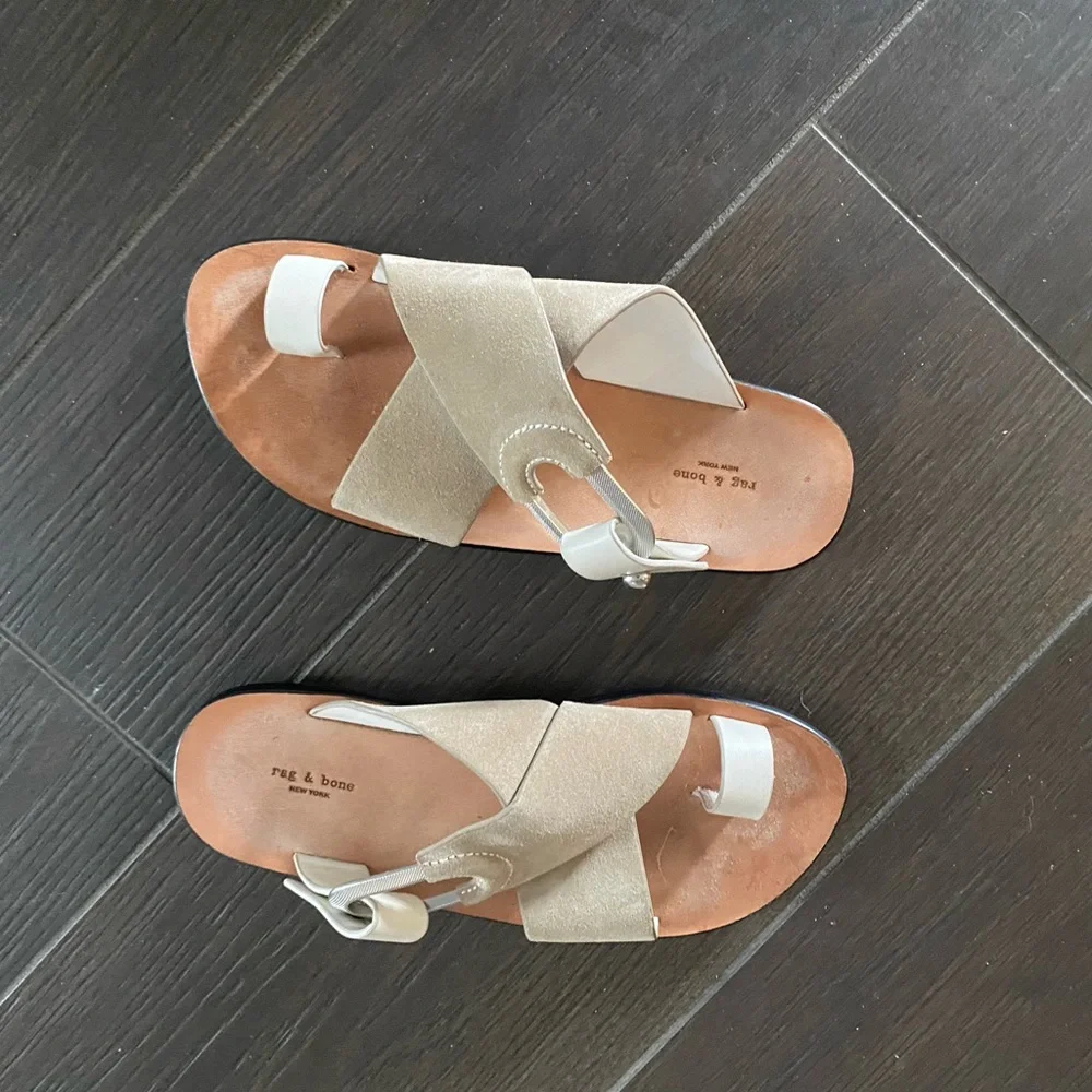 Rag and bone light sand suede August slide sandal - Picture 12 of 15